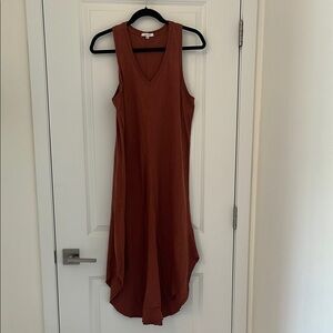 Z Supply Rust Maxi Sundress Sleeveless V-Neck